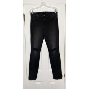 J Brand Women's Denim Skinny‎ Leg Jeans Distressed Vanta Black 32